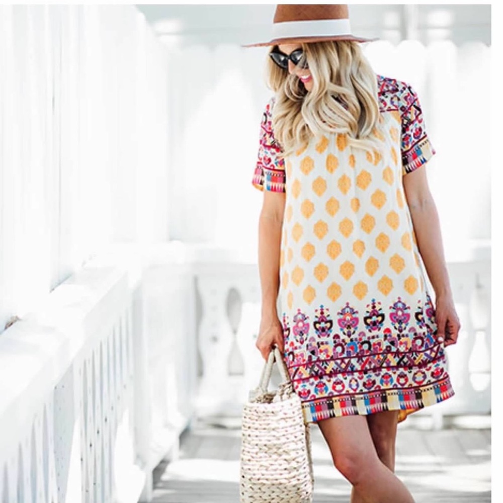 Anthropologie Tanvi Kedia Beaded Caltha Swing Dress Size XL